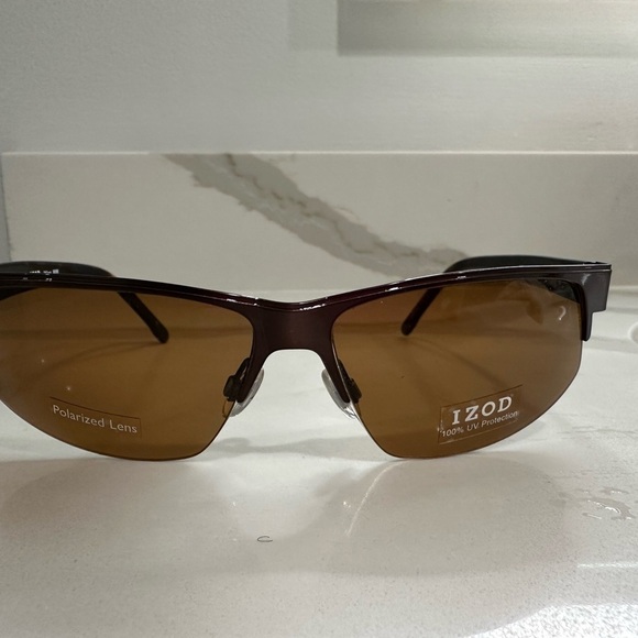 Izod 744 Sport Brown Polarized Men’s Sunglasses - Picture 6 of 16